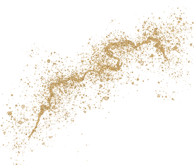 Gold glitter decor